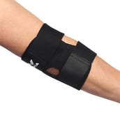 4 - Nivia Orthopedic Basic Elbow Support Adjustable,  Black  Free Size 