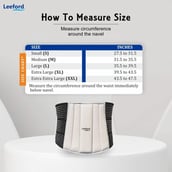 5 - Leeford Lumbo Sacral Support Belt,  Grey  Small 