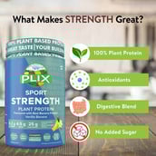 4 - Plix Sport 100% Plant Protein Strength (Post Workout),  2.2 lb  Vanilla Banana 