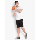 6 - John Ally Dry-Fit Gym Workout Shorts with Zipper Pockets & Color Block Detailing,  2XL  Jet Black 