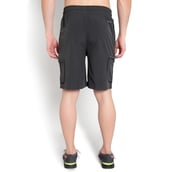 3 - John Ally Dry-Fit Gym Workout Shorts with Zipper Pockets & Flap Pockets, Small Gunmetal Grey