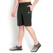 1 - John Ally Dry-Fit Gym Workout Shorts with Zipper Pockets & Flap Pockets, 2XL Dark Olive Green