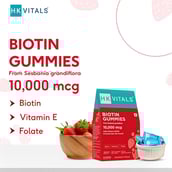 HealthKart HK Vitals Biotin (10000 mcg), 30 gummies Strawberry