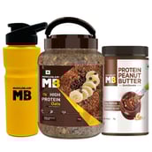 MuscleBlaze High Protein Oats 1 kg, Peanut Butter & Sipper Combo