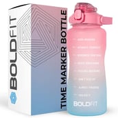1 - Boldfit Motivational Gallon Bottle,  Pink & Blue  2 L 