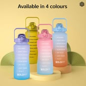 6 - Boldfit Motivational Gallon Bottle,  Pink & Blue  2 L 