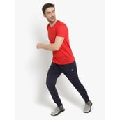 6 - John Ally Jogger Track Pant for Men with Two Zipper Pockets and Premium Fabric,  Midnight Blue  Small 