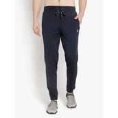 4 - John Ally Jogger Track Pant for Men with Two Zipper Pockets and Premium Fabric,  Midnight Blue  Small 