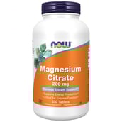 Now Magnesium Citrate (200mg), Unflavoured 250 tablet(s)