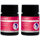 1 - Uteright Uterine Care for Women,  10 capsules  Unflavoured (Pack of 2) 