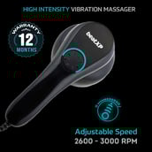 2 - beatXP Blaze Elite Deep Tissue Handheld Body Massager 3 Massage Heads,  Black 