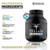 3 - Bolt Whey Protein Super-Charged With Phycocyanin,  5 lb  Madagascar Vanilla 