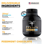 3 - Bolt Whey Protein Super-Charged With Phycocyanin, 2 lb Piedmont Chocolate