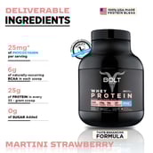 3 - Bolt Whey Protein Super-Charged With Phycocyanin,  2 lb  Martani Strawberry 