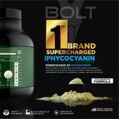 5 - Bolt Biozyme Plant Protein Super-Charged with Phycocyanin,  2 lb  Simply Unflavored 
