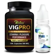 Riffway Vig Pro 15 Capsules & Male Pro Oil 15 ml Combo,  2 Piece(s)/Pack 