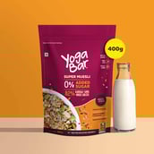7 - Yogabars Super Muesli,  0.400 kg  Almonds + Seeds + Whole Grains 