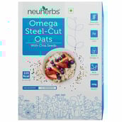 1 - Neuherbs Omega Steel - Cut Oats with Chia Seeds,  400 g  Unflavoured 