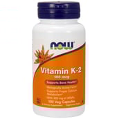 Now Vitamin K-2 (100mcg),  Unflavoured  100 veggie capsule(s) 