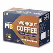 MuscleBlaze Workout Coffee, 30 sachets/pack Hazelnut Coffee with Herbs