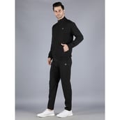 2 - John Ally Men's Gym Tracksuit with Zipper Pockets,  Black  Large 