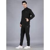 2 - John Ally Men's Gym Tracksuit with Zipper Pockets,  Black  Medium 