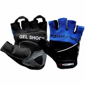 KOBO Gym Gloves (WTG-04),  Blue & Black  Small 