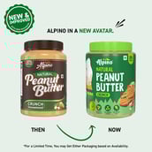 5 - Alpino Peanut Butter (Unsweetened),  1 kg  Natural Crunch 