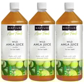 Kapiva Wild Amla Juice (Natural Immunity Booster), Unflavoured (Pack of 3) 1 L
