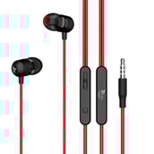 2 - Syska HE910 Wired Earphones, Black & Red