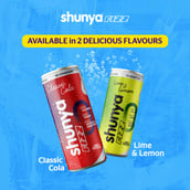 7 - Shunya Fizz, 300 ml Lime & Lemon (Pack of 12)