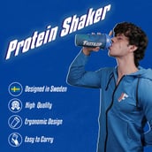 3 - Fast & Up Protein Shaker Bottle,  Purple  800 ml 