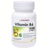 Biotrex Vitamin B6 (100 mg),  60 capsules  Unflavoured 