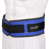 2 - MuscleXP Weight Lifting Gym Belt,  Blue  Small 