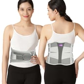 1 - Careforce Contoured Lumbar Support Belt, Grey Medium