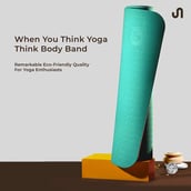 7 - Bodyband TPE Yoga Mat, Aqua Blue-Pink 6 mm