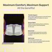 6 - Careforce Contoured Lumbar Support Belt, Grey Medium