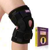 1 - Careforce Hinged Knee Support,  Black  Large-Extra Large 
