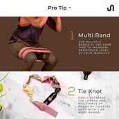 4 - Bodyband Resistance Bands Mini Loop,  Multicolor  Free Size 