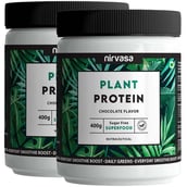 1 - Nirvasa Plant Protein,  0.88 lb  Chocolate (Pack of 2) 