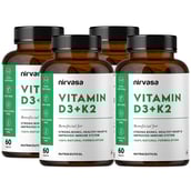 1 - Nirvasa Vitamin D3+K2,  60 tablet(s)  Unflavoured (Pack of 4) 