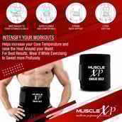 5 - MuscleXP Sweat Belt, Black 54 inches