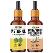 1 - Organix Mantra Castor Oil & Extra Virgin Coconut Oil Combo,  30 ml 