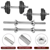 4 - BULLAR 60 kg Cast Iron Home Gym Set