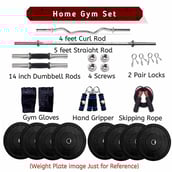 2 - BULLAR 70 kg Rubber Home Gym Set