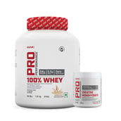 GNC Pro Performance 100% Whey 4 lb & Creatine Monohydrate 0.55 lb Combo,  2 Piece(s)/Pack  Mawa Kulfi & Unflavoured 
