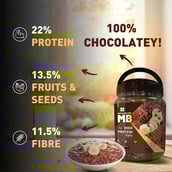 10 - MuscleBlaze High Protein Oats (Jar Pack) OP, 1 kg Dark Chocolate