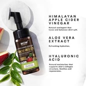 3 - WOW Skin Science Apple Cider Vinegar Foaming Face Wash,  100 ml  Helps Cleanse & Balance Skin (with Built-in Face Brush) 
