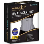 9 - MuscleXP Lumbo Sacral Belt,  Grey  Medium 
