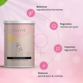 2 - Solvve PCOS PCOD Supplement,  15 sachets/pack  Orange (Pack of 8) 